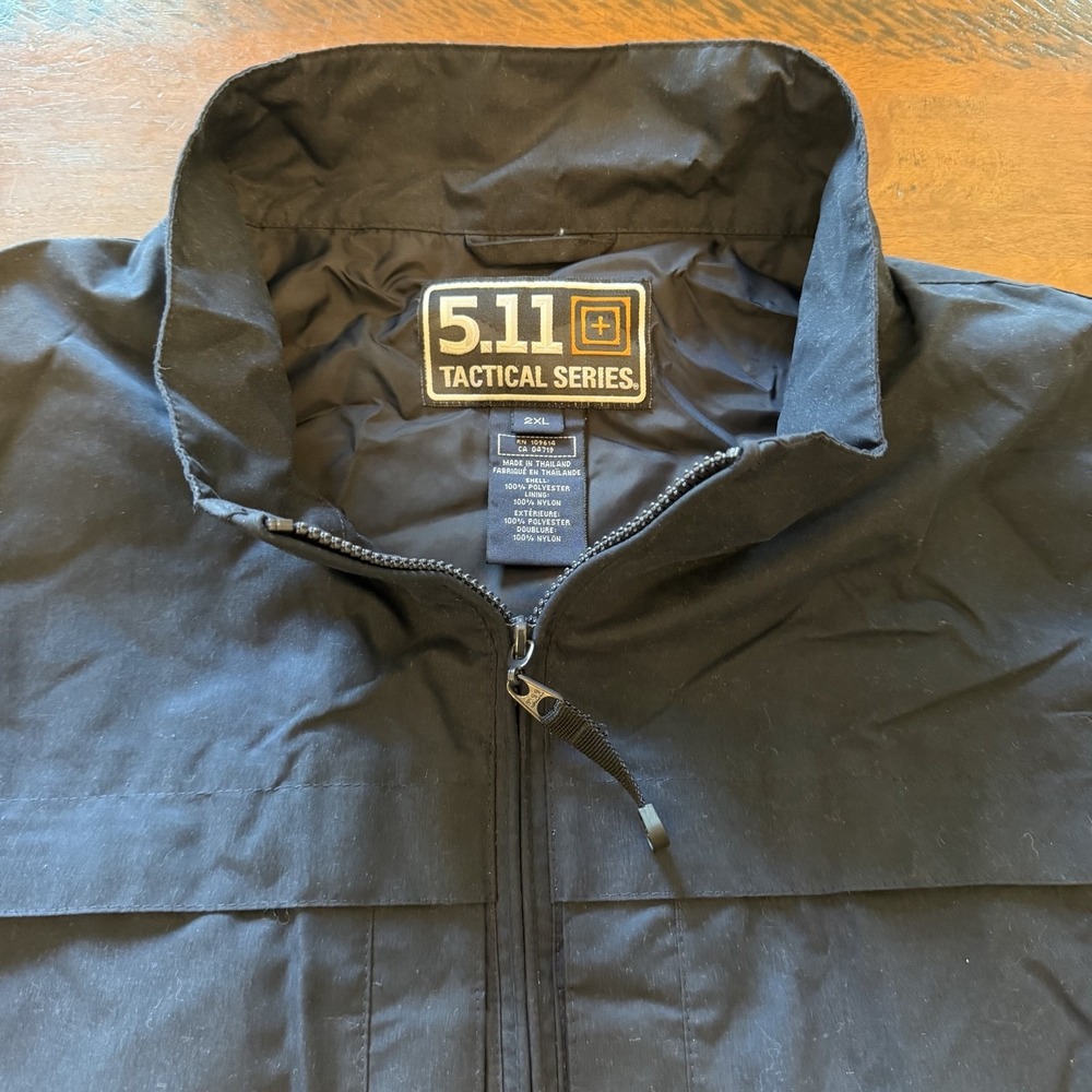 5.11 Tactical Series Jacket Mens 2XL Blue Lightweight Windbreaker Full Zip Shell - Picture 2 of 9